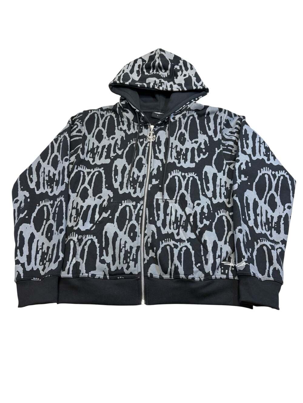 Slawn x Hillside All-Over Print Zip-Up Hoodie